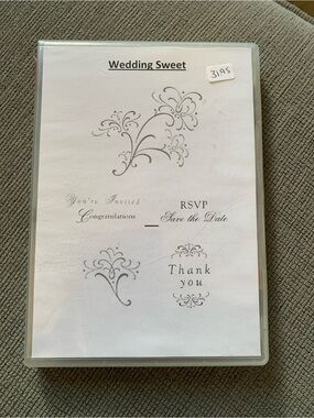 Stamp’in Up ~ Wedding Sweet Stamp Set. Rare